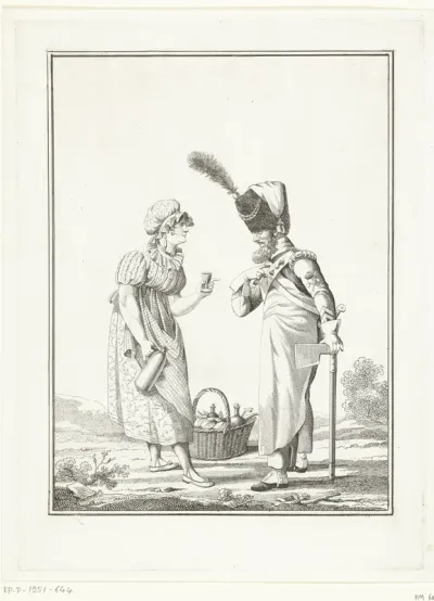 Sappeur bij een zoetelaarster