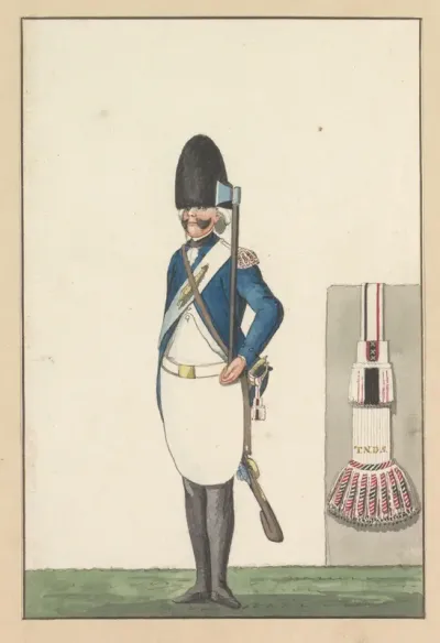 Sappeur van het Genootschap tot Nut der Schutterij te Amsterdam, 1787