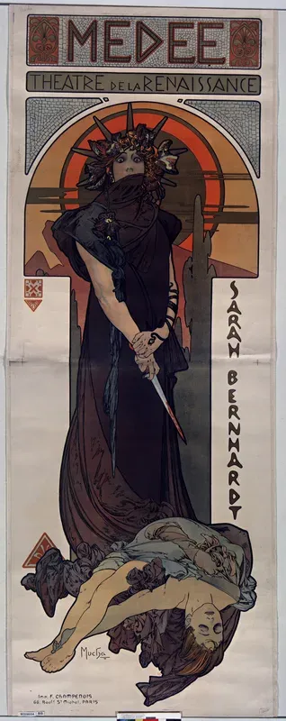 Sarah Bernhardt as Medea at the Renaissance Theatre