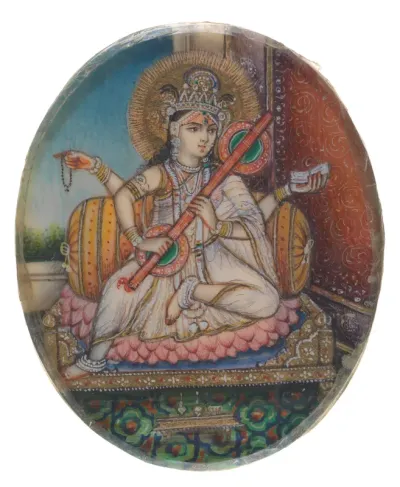 Saraswati, the Hindu goddess of learning and knowledge and the wife of Brahma