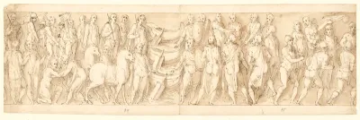 Sarmaterne overgiver sig; germanere føres over Donau; sarmaterne klager over germanerne til Marcus Aurelius; begyndelsen af en henrettelsesscene