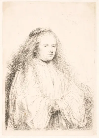 Saskia som den hellige Katarina (den lille jødebrud)