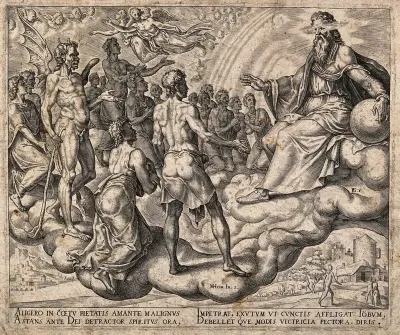 Satan and the sons of God appear before God and challenge him to induce Job to curse God