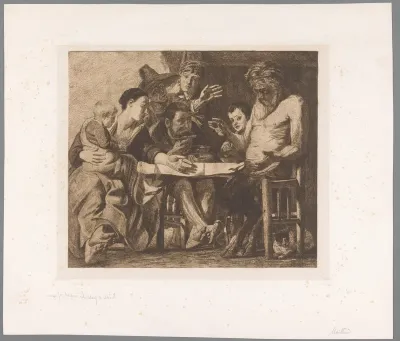 Sater aan tafel bij een boerengezin
