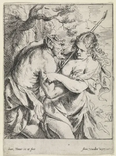 Sater en herderin