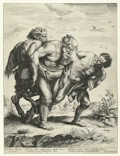 Saters ondersteunen dronken Silenus