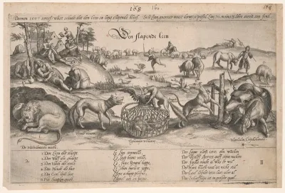 Satires about the Situation in the Low Countries: The Sleeping Lion (Plate 2)
