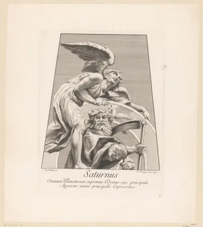 Saturnus met engel