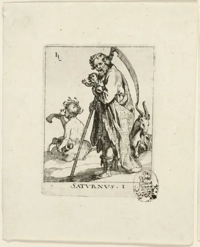 Saturnus, plate one from Der VII Planeten