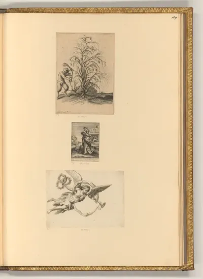 Satyr bei Baum; Herodias mit dem Kopf des Johannes; Engel mit Posaune