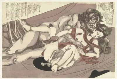 Satyr en nimf bedrijven de liefde