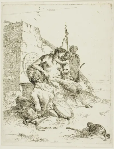 Satyr Family with the Obelisk, from Scherzi