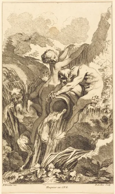 Satyr, Nymph and River God