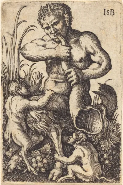 Satyr Sounding a Horn