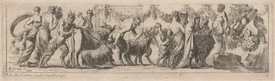 Satyrs Bringing Animals to an Altar