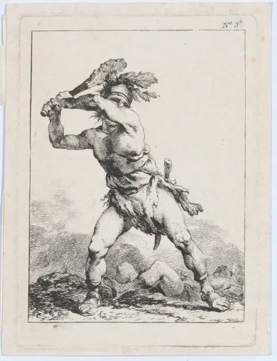 Savage Soldier Swinging a Club
