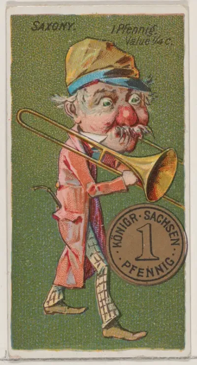 Saxony, 1 Pfennig, from the series Coins of All Nations (N72, variation 2) for Duke brand cigarettes