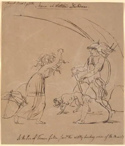 Scene af Ossian; Morna og Duchomar