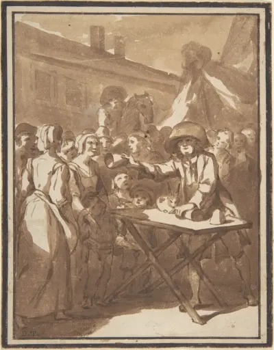 Scene at a Fair: A Magician