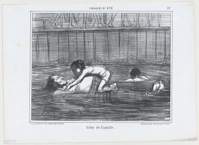 Scène de famille., from Croquis d'Été, published in Le Charivari, July 19, 1858