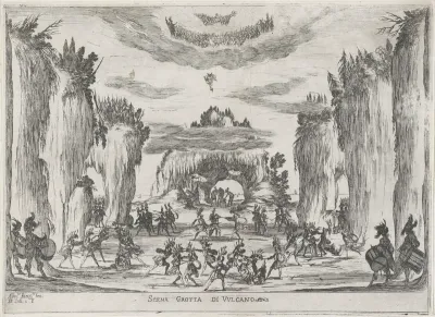 Scène: de grot van Vulcanus