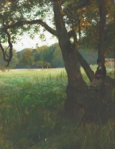 Scene from a forest near Frijsenborg, Denmark.