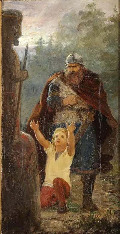 Scene from Adam Oehlenschläger's Hakon Jarl.