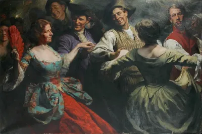Scene from Bellmans Epistel no. 64 “Föll dina ögon”.