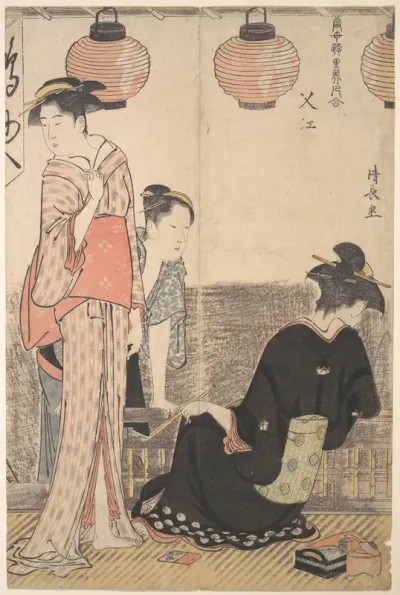 Scene in Nakasu, a District of Edo