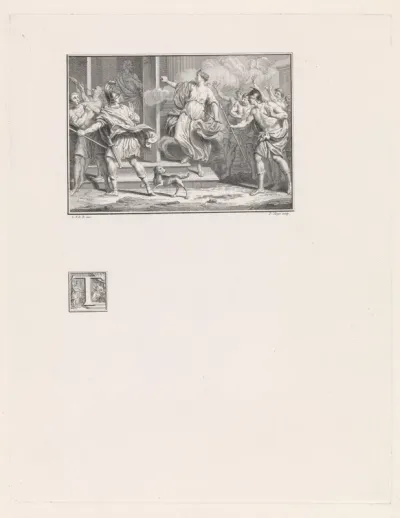Scène uit de Aeneis: Aeneas en een vrouw