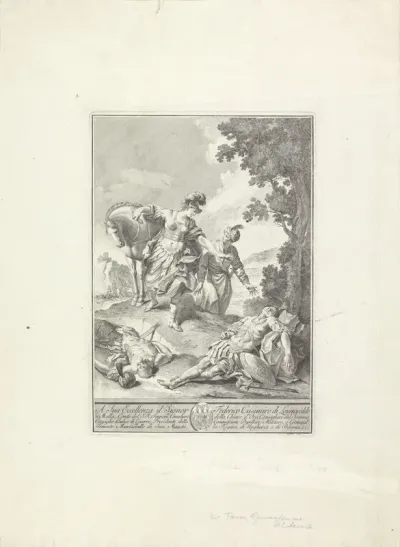Scène uit Tasso's 'La Gerusalemme liberata'