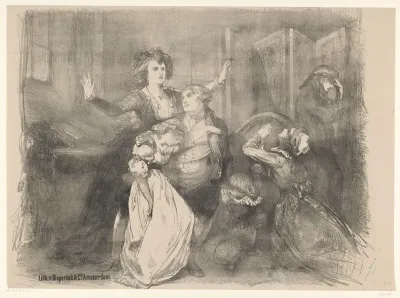 Scène uit toneeldrama Marie Antoinette