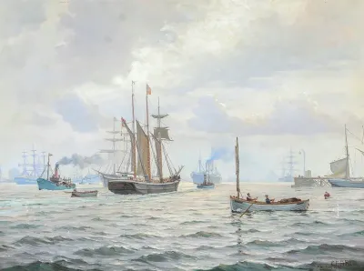 Scenery from Hamburg Habour.