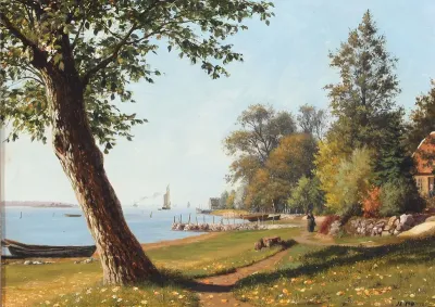 Scenery from Svendborgsund a quiet summer day