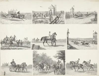Scènes op de renbaan