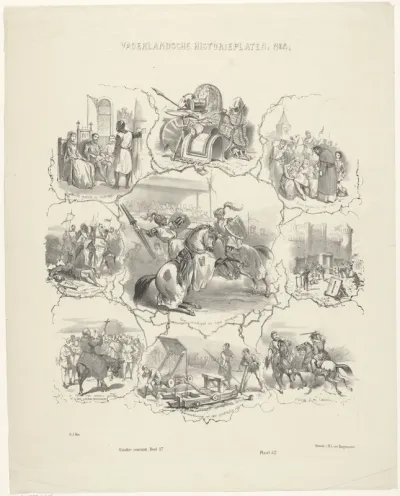Scènes uit de tijd van de kruistochten
