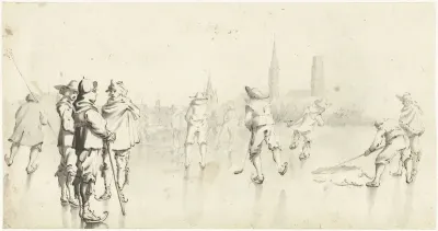 Schaatsers buiten Zwolle