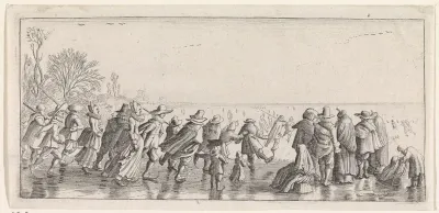 Schaatsers op het ijs