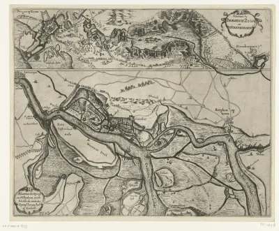 Schansen bij Bergen op Zoom en Steenbergen en langs de Schelde, ca. 1622