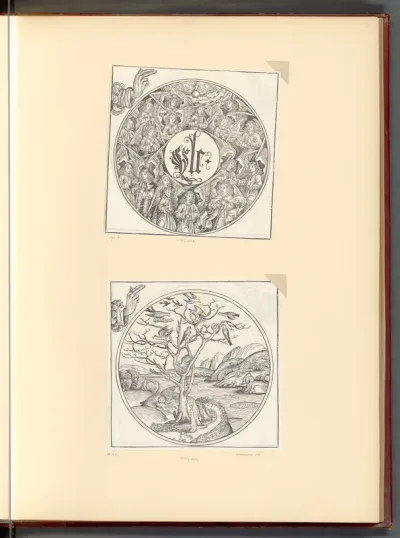 Schedel, Hartmann: Weltchronik, Engelschor; 5. Schöpfungstag (Buchillustration)