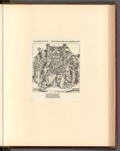 Schedel, Hartmann: Weltchronik, Pius II. und Friedrich III. (Buchillustration)