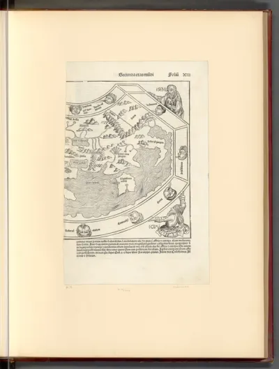 Schedel, Hartmann: Weltchronik, Weltkarte (Buchillustration)