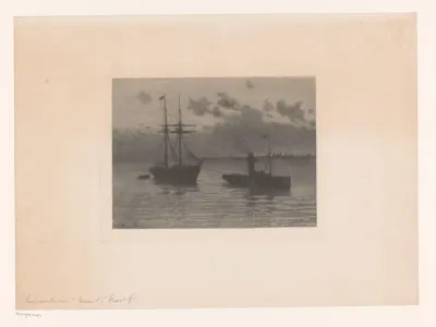 Schelde bij schemering