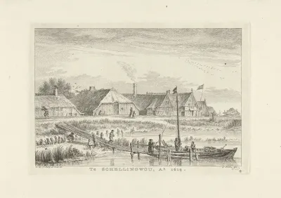 Schellingwoude vanaf de waterkant, 1619