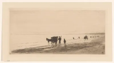 Schelpenvissers bij Katwijk