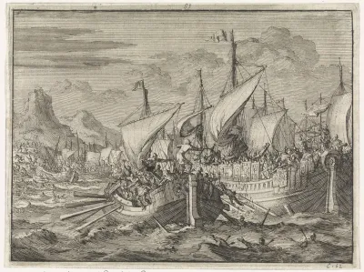 Schepen der Joden op het meer Gennezaret overwonnen door de Romeinse vloot