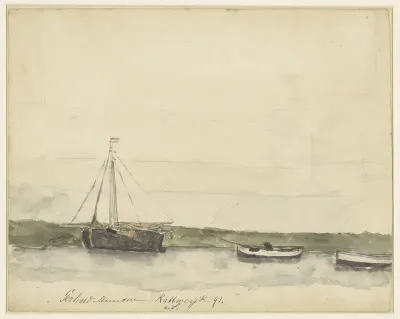 Schepen in de haven te Katwijk aan Zee