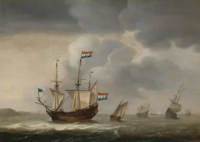 Schepen onder de kust