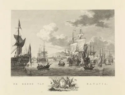 Schepen op de rede van Batavia