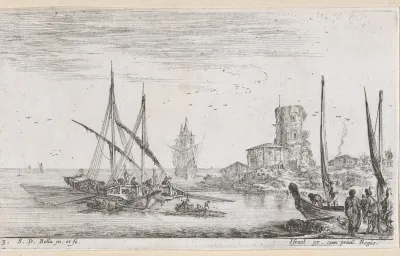 Schepen voor de kust